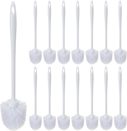 Tioncy 15 Pcs 14.2 Inch Toilet Brush Commercial Heavy Duty Toilet Bowl Cleaning Scrub Long Scrubber for Bathroom Cleaning Supplies