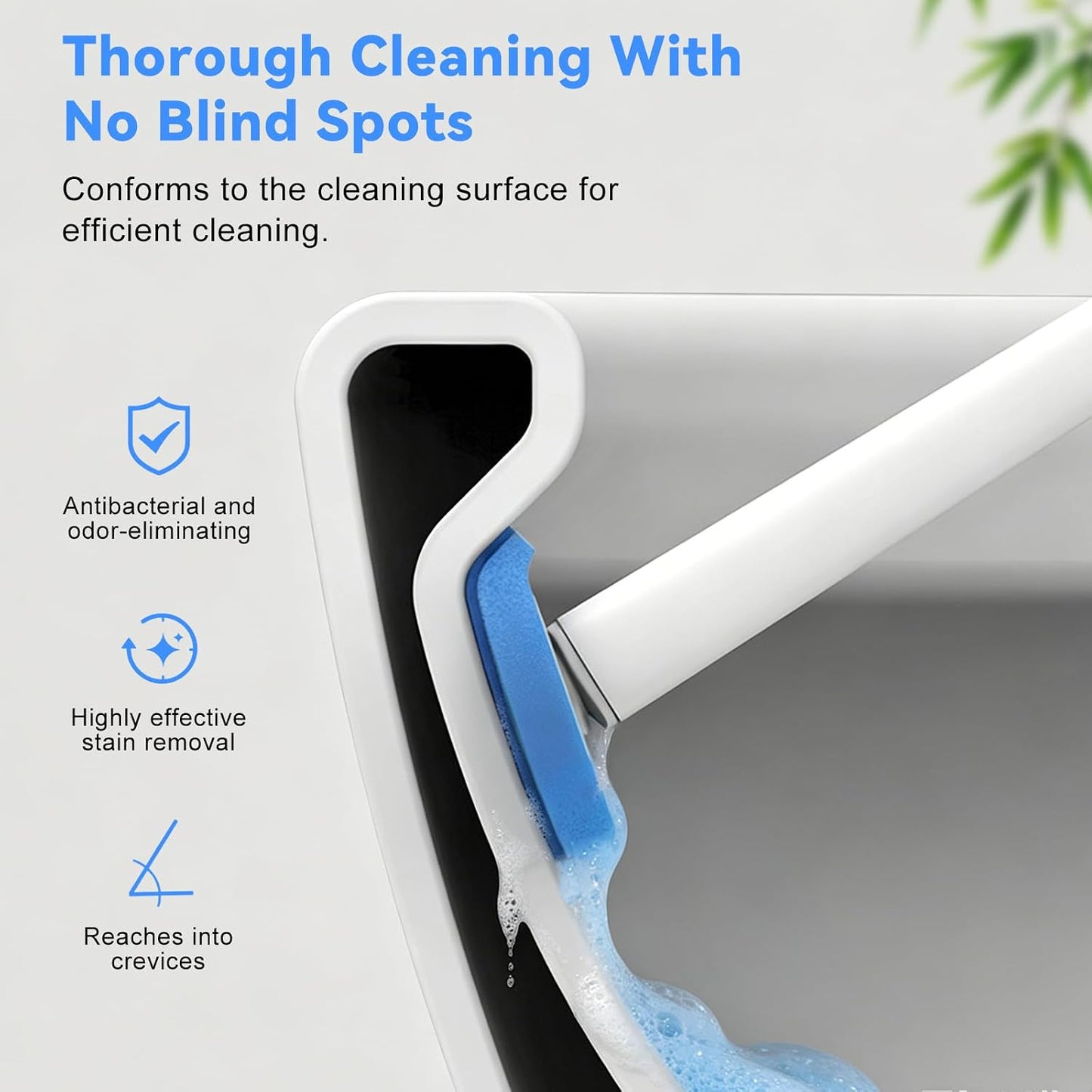 Disposable Toilet Brush - Toilet Bowl Cleaner with Automatic Lid 20 Replacement Heads in PC Box, Compatible with Rod Refills, Toilet Brush and Holder Set for Bathroom Cleaning, White