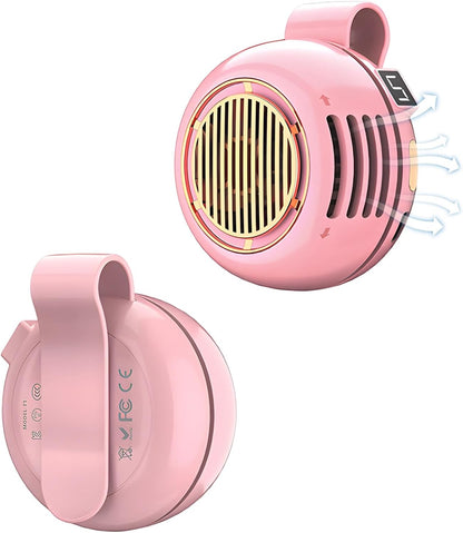 Portable Silent Mini Bladeless Fan Clip On, 5 Speeds 360° Rotatable Clip on Fan for Shirt & Waist, USB Rechargeable Small Fans Portable, 2026 New Whirlwind Fans for Outdoor/Travel/Office (White)