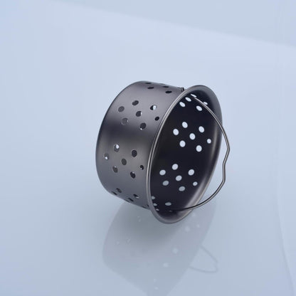 Kitchen Sink Drain Basket Strainer with Handle, Anti-Clog Sink Accessories | 304 SUS ,Gray,1PC,Easy Install & Clean