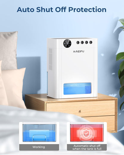 Dehumidifier for Home, 135 OZ Water Tank (1000 sq.ft), Quiet Dehumidifier for Bathroom Bedroom RV Closet with Timer Setting, Auto Shut Off, 7 Colors LED Light, Sleep Mode, White
