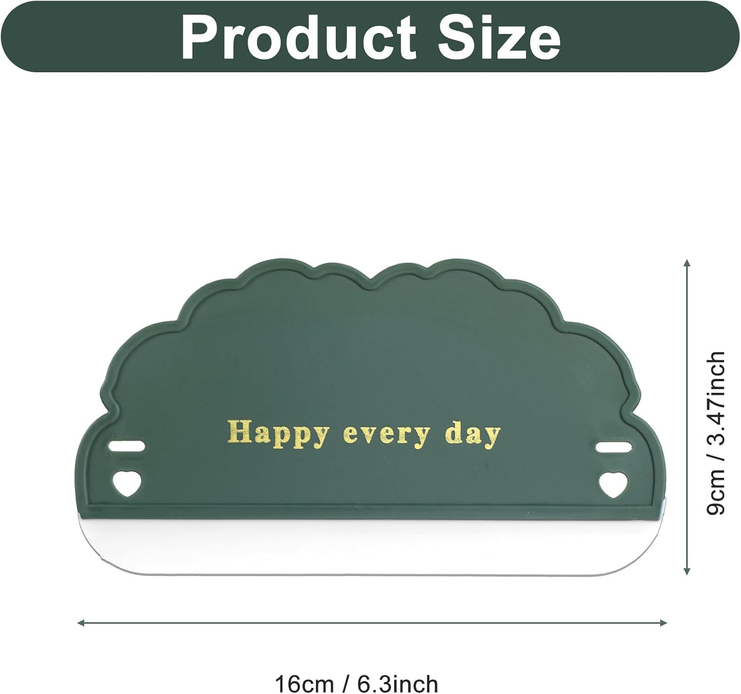 3Pcs Silicone Sink Squeegee, Mirror Squeegee | Kitchen Countertop Squeegees, Cloud Water Wiper Scraper for Sink Tiles, Cleaning Tools for Car Window Bathroom