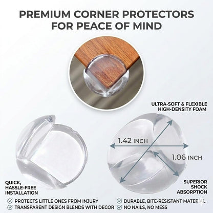 Corner Protectors 16 Pack – Crystal Clear Baby Proofing Corner Guards, Toddler Safety Edge Covers for Tables & Furniture