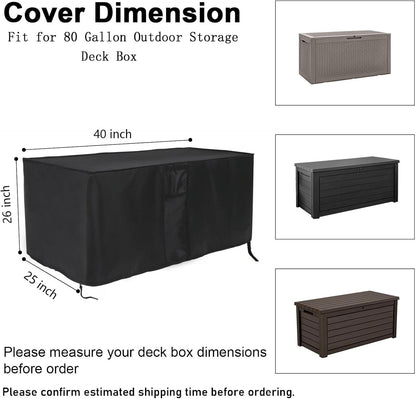 Outdoor Storage Box Cover for Keter XXL 230 Gallon Plastic Deck Storage Container Box,Waterproof Patio Storage Box Covers - 58 x 33 x 34 Inch