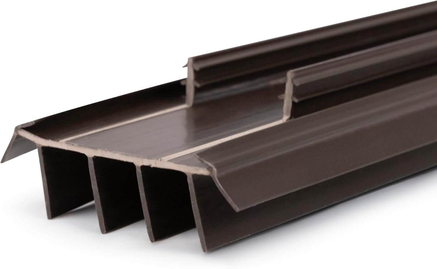 Barzen 36" Kerf-Style Vinyl Door Bottom Seal with Fins – Replacement Weatherstrip for Exterior Doors, Draft Stopper, Fits 7/8" Kerf Slot, Easy Slide-in Install
