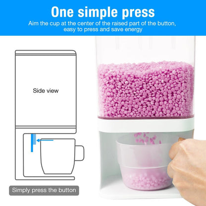 Conworld Laundry Detergent Dispenser, Wall Mounted Laundry Beads Dispenser for Scent Booster Beads, Stain Remover Powder, Bath Salts, Rice, Beans Grain and Dry Food, Laundry Scent Booster Container