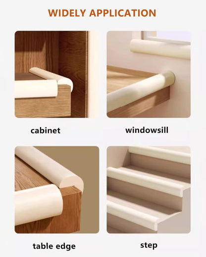 16.4FT L-Shape Baby Corner Protector Guards, Pre-Taped, 0.47''Thick | Edge Safety Bumpers for Furniture & Sharp Table Corners, with 10 Corners, Waterproof Soft Foam Adhesive Guard Cushion, White