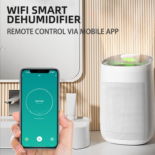 1000ml Air Dehumidifier w/Purifying Function for Home (800 Sq.Ft), Small Dehumidifiers with WIFI APP Control, Auto Shut Off, True HEPA Filter, Ideal for Closet Bedroom Bathroom 2 Filter