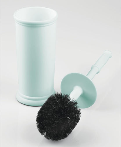 mDesign Metal Freestanding Slim Toilet Bowl Brush and Holder