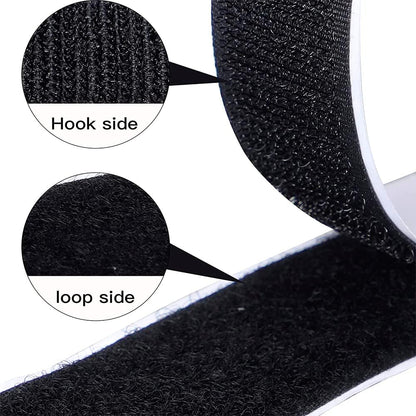 1 inch Black Hook and Loop Tape 1 Yd Self Adhesive Tape Sticky Back Heavy Duty Fastener Ideal for Window Fixing Net Carpets DIY Project Handmade Craft Home Office