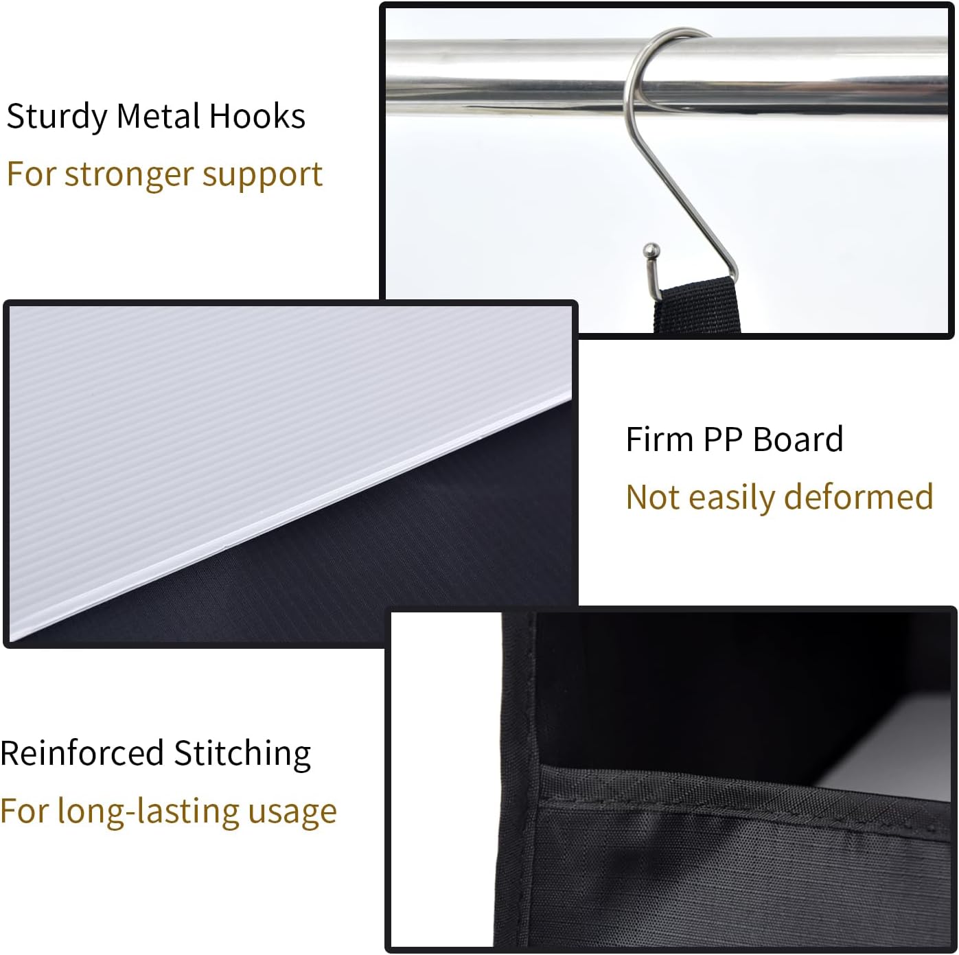 GRANNY SAYS 3-Shelf Hanging Closet Organizer and Storage, Collapsible Hanging Closet Shelves, Hanging Organizer for Closet & RV, Gray, 29 ½" H X 12" W X 12" D, 1-Pack