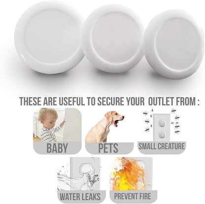 Tiny Patrol Outlet Covers Child Proof Plug Cover for Electrical Outlets Baby Proof Socket Safety Proofing Wall Guards Protectors - 24 Count
