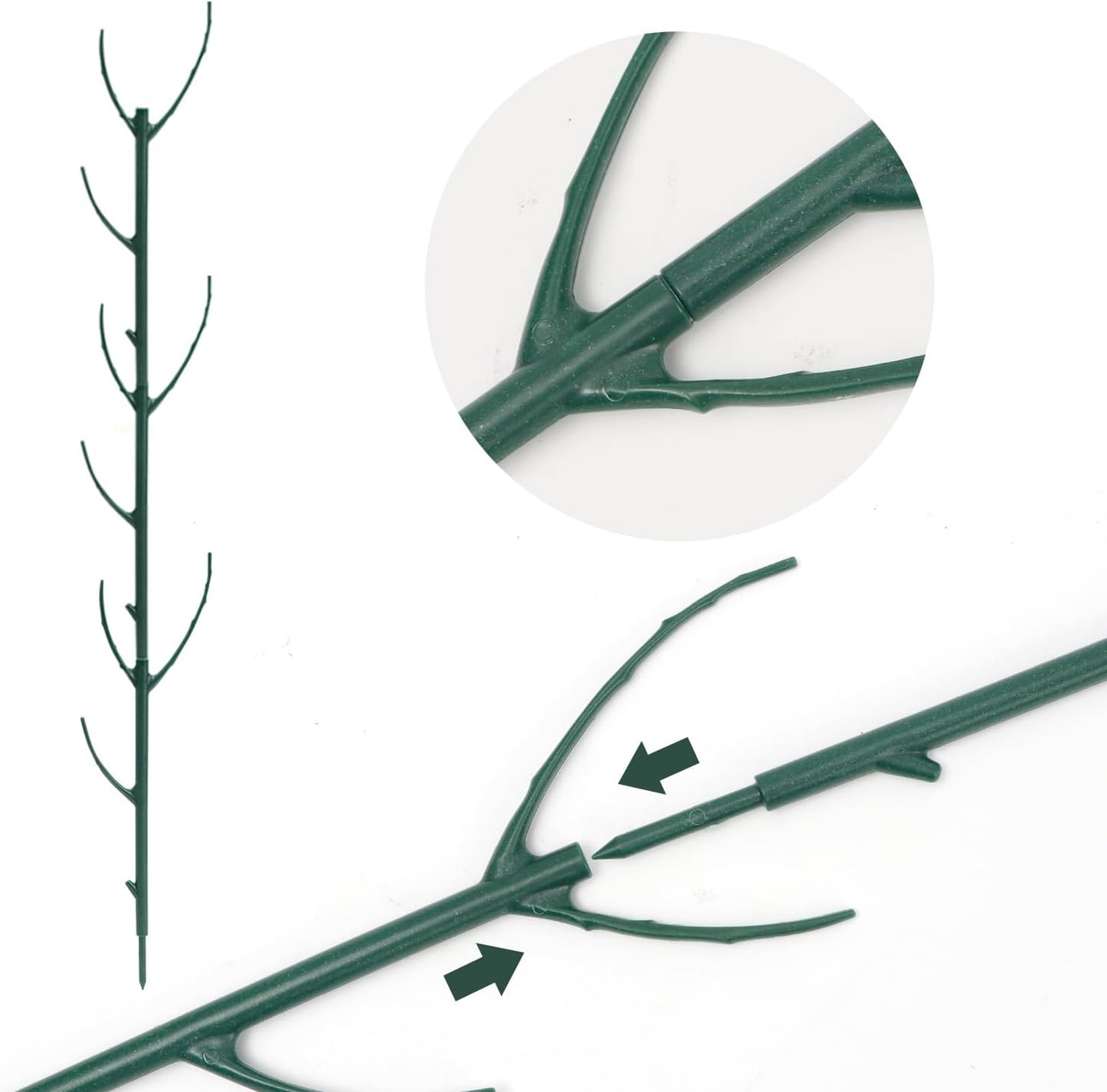 Stackable Twig, 5 Pack Plant Support Frame & Plant Cage Support Rings for Sphagnum, Twig Trellis for Indoor Outdoor Plants Potted Plants Flower Other Climbing Plants