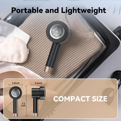 Rechargeable Fabric Shaver for Clothes: 6-Leaf Blades & 3 Speeds to Remove Pilling, Fuzz & Lint Balls - with LED Display, Portable Electric Lint Remover for Sweater, Couch, Blanket, Furniture