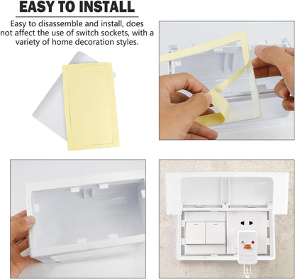 Flip Weatherproof Cover Outlet Cover, Electrical Power Outlet Cover, Wall Switch Socket Face Plate Panel Box (Black)