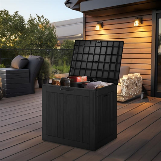 50Gal Outdoor Storage Box Anti-Theft Delivery Box Lockable Deck Box | Heavy-duty UV & weatherproof resin for secure parcel drop, patio cushion storage, garden tools & porch package organization
