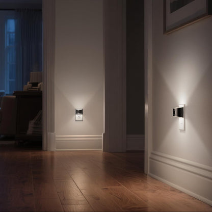 DORESshop LED Night Light[2 Pack], Night Lights Plug into Wall, 3 Mode Plug in Night Light with Motion Sensor, Dusk to Dawn Sensor, Nightlights for Adults, Bedroom, Bathroom, Hallway