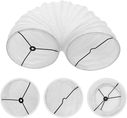 Paper Floor Lamp Shade Replacement Foldable Standing Nordic Style Light Cover Long Rice Paper Chandelier Protector for Home Hotel Bedroom White