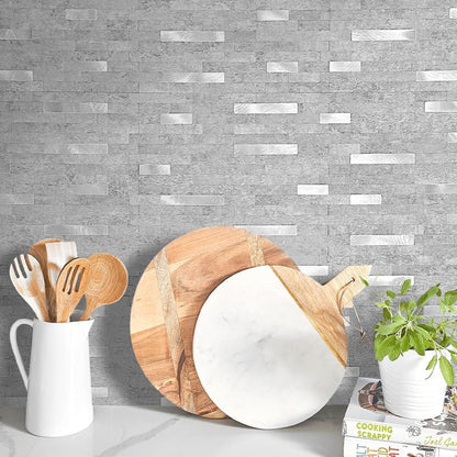 DICOFUN 10-Sheet Peel and Stick Backsplash Wall Tile, PVC Kitchen Backsplash Peel and Stick in Sandstone, 9.4 sq.ft