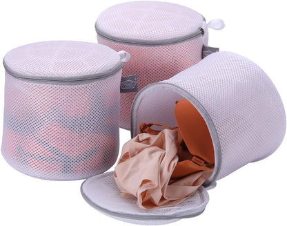 Kimmama Bra Washing Bag for Laundry, Bra Laundry Bag, Sandwish Mesh, 7x7x7" | Lingerie Bag, For Delicates & Underwear, For Washing Machine, Keep Shape, Privacy, Prevent Tangling