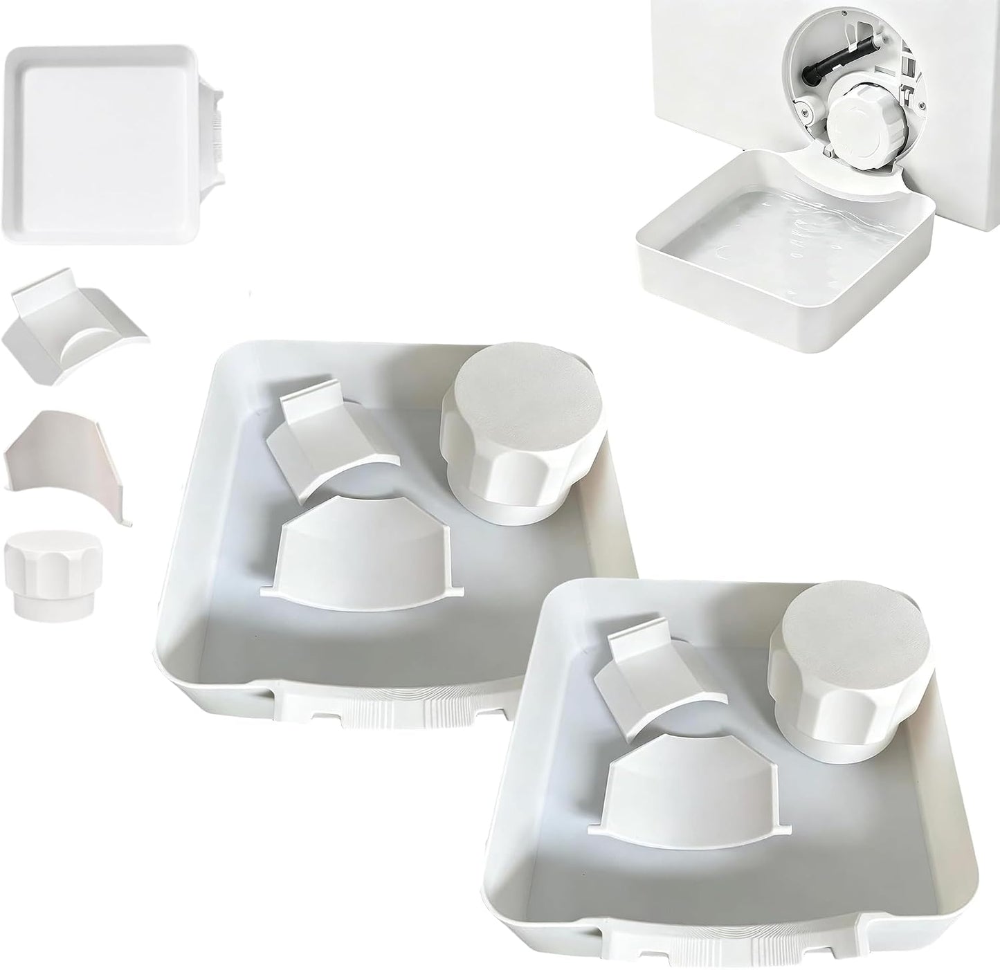 Universal Front-Load Washing Machine Drain Pan, Washer Drain Pan, Washing Machine Drainage Tray, Easy Installation for Apartments, Garages, and Rentals (drip Tray)