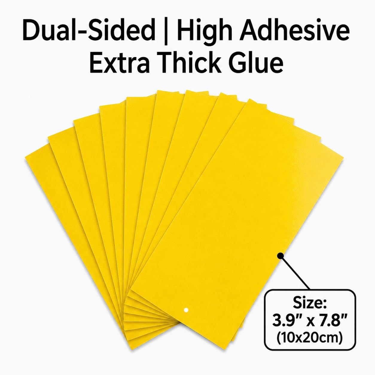 Yellow Sticky Traps 3.9"x7.8" 30 Pack – Dual-Sided High Adhesive Fruit Fly Trap for House Plants, Indoor & Outdoor Gnat Trap for Fungus Gnats, Fruit Flies, Whiteflies –Ideal for Kitchen, Garden