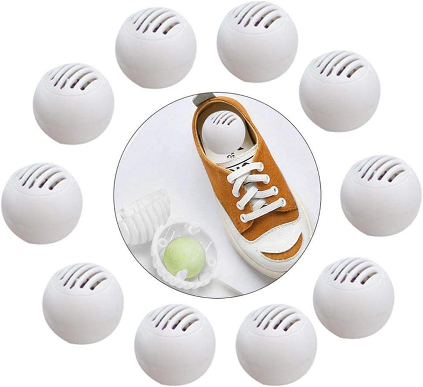 Shoe deodorantss Ball - 10 Shoe Balls Deodorizer Sneaker Balls, Portable deodorantss Ball Shoe Air Freshener Ball, Lightweight Sneaker deodorantss for Locker Gym Bag, Home, offices, Car
