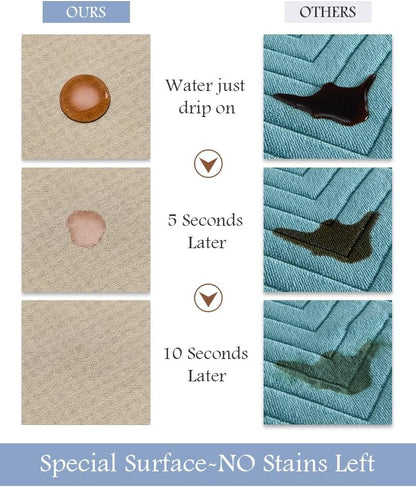 MontVoo-Bath Mat-Bathroom Mat Rug Non Slip Super Absorbent Stain Resistant Quick Dry Thin Bath Rug-Bath Mats for Bathroom Floor Bathtub Vanity-Bathmat Bath Rug Easy Care-17"x27" Grey