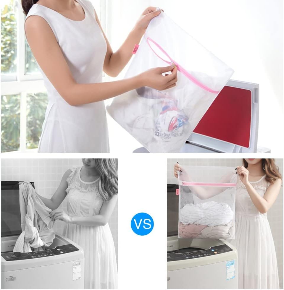 GOGOODA Mesh Laundry Bags for Delicates Durable Protective Wash Bags | Travel Storage Bags for Intimates Lingerie, 3PCS（3XXL）