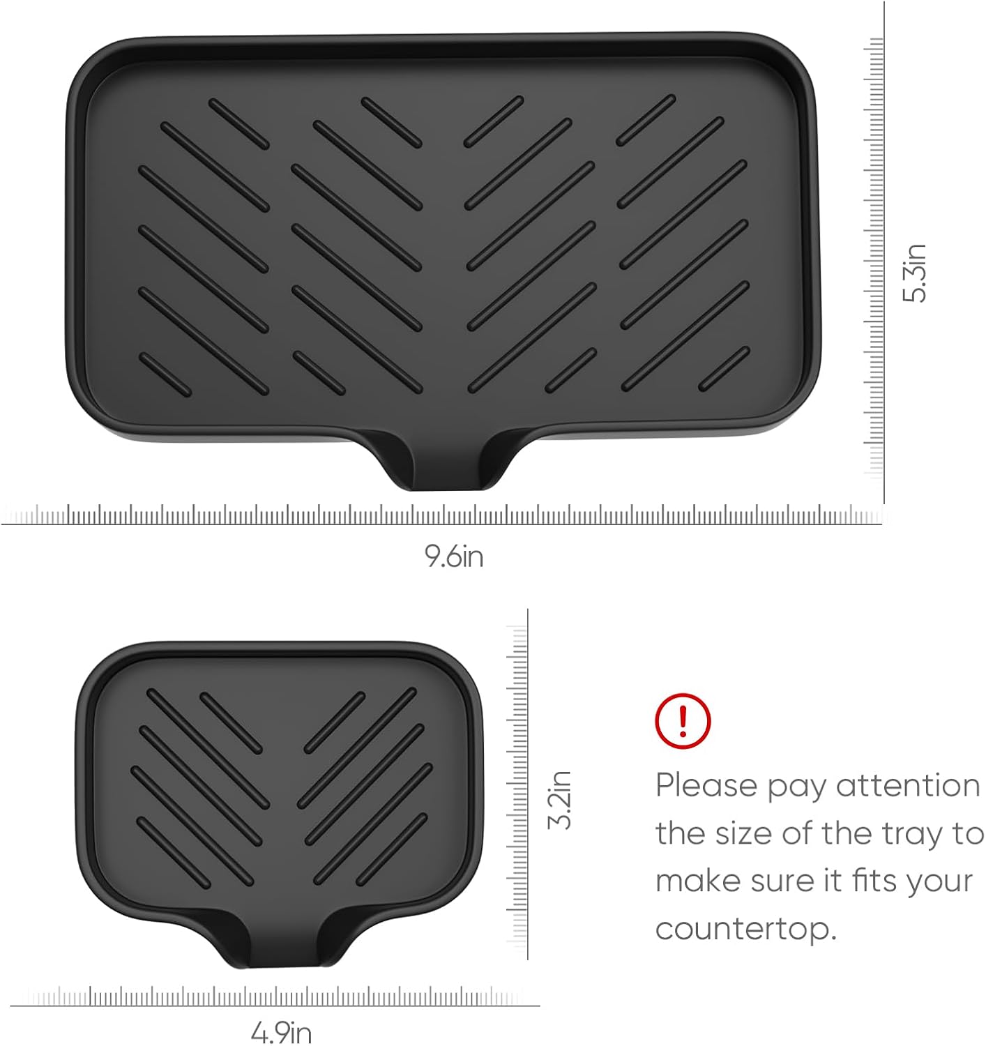 Great Silicone Soap Dish - 4 Pcs Thickened Self-Draining Soap Tray for Shower & Bathtub-Great High-Purity Silicone Soap Dish