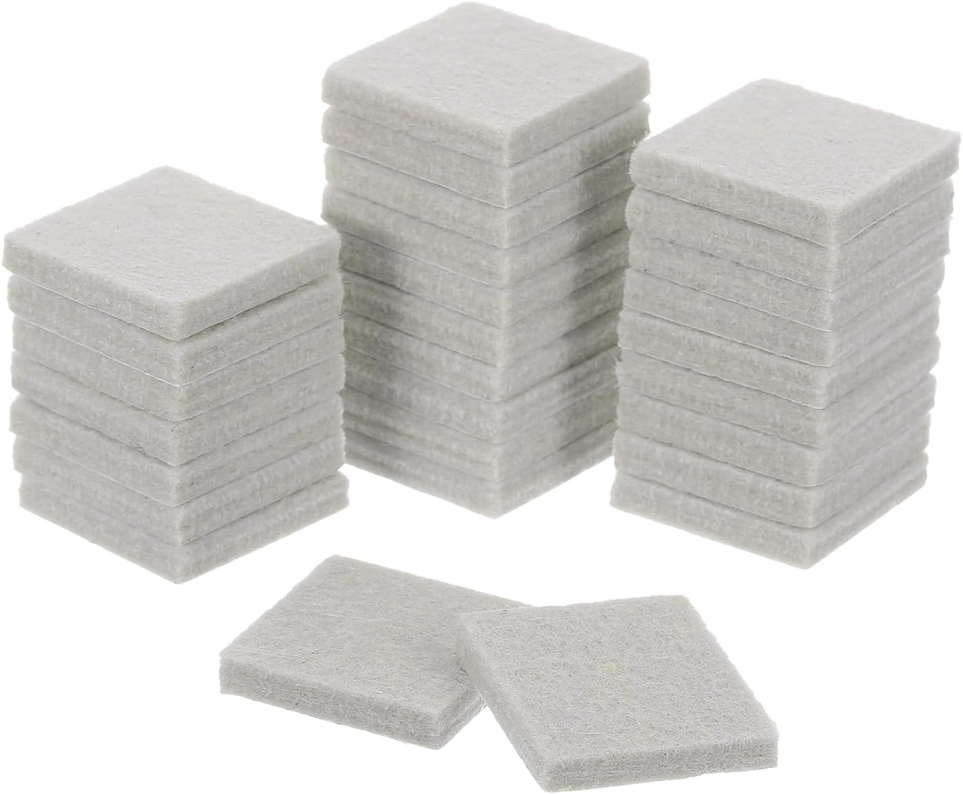 uxcell Furniture Pads, 24Pcs 1.5" - Square Self Adhesive Felt Furniture Pads, Floor Protectors for Furniture Feet Chairs Legs Hardwood Floors (Black)