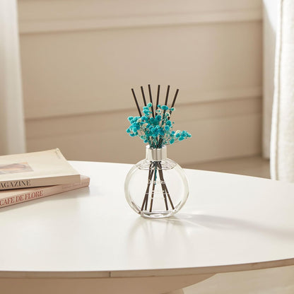Flower Reed Diffuser Set 5.07oz Satin Rose Scent Diffuser with Sticks Home Fragrance Reed Diffuser for Bathroom Shelf Decor