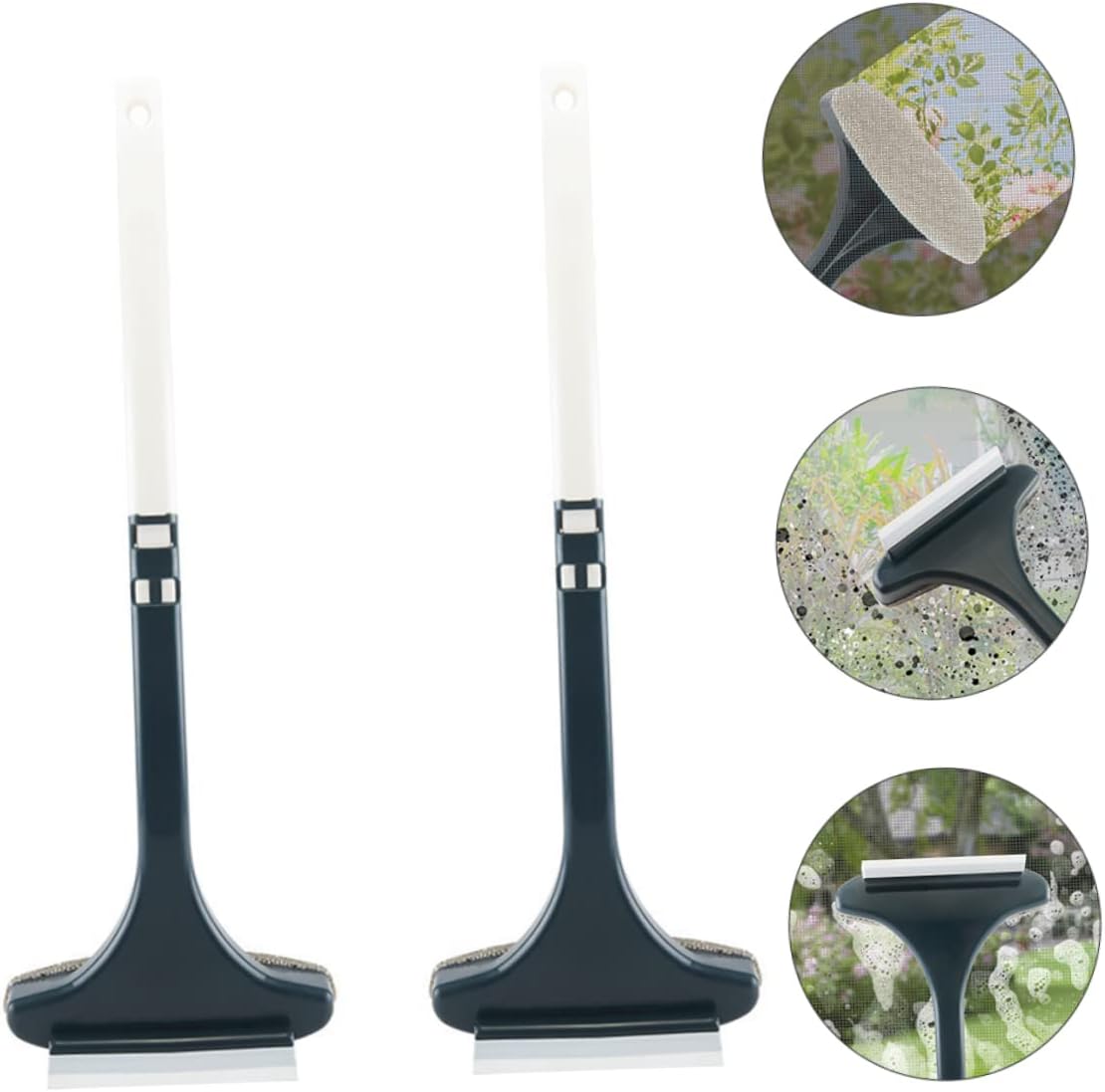 GALPADA 2Pcs Double Sided Window Screen Cleaning Brush Tool Portable Window Cleaning Brush for Dust Removal Mesh Screens and Windows for Home Use