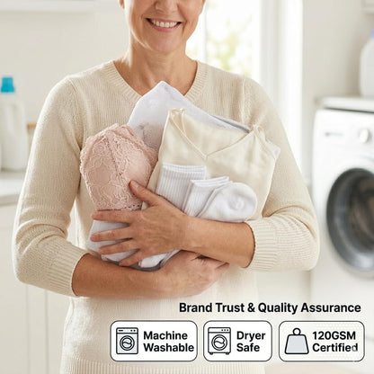 12x16 Small Mesh Laundry Bags for Delicates, 4-Pack – for Lingerie, Bras, Socks & Swimwear – 120GSM Honeycomb Mesh Protects Delicates in Washer & Dryer