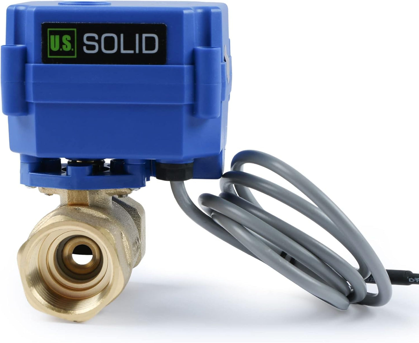 U.S. Solid Water Leak Detector with Auto Shut-Off Valve & Sound Alarm, 1" NSF Certified 304SS Motorized Ball Valve with 3 Sensors, Smart Sensor System for Water Heaters, Laundry & Flood Prevention