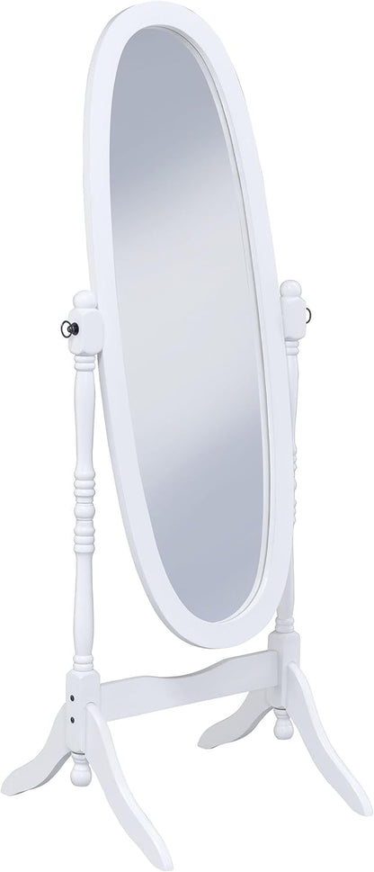 Coaster Home Furnishings - Foyet - Wood - Cheval Standing Mirror with Swivel Base, Adjustable Viewing Angles and Turned Posts - Bedroom, Entryway & Dressing Area - Merlot - 3101
