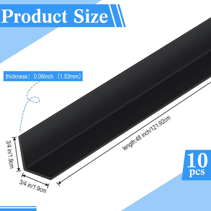 Sasylvia 10 Pcs Wall Corner Protector Guards, Vinyl 3/4 x 48 Inches Corner Trim Molding, Avoid Scratching Scuffs, Ease Install and Cleaning for Door Countertop Furniture Cabinet Protection, Clear