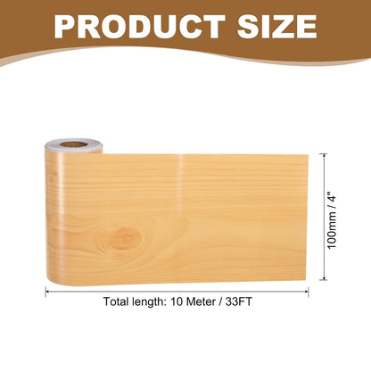 PATIKIL Self Adhesive Wood Grain Repair Tape 33'x 3", Multi-Use Realistic Wood Grain Repair Patch for Furniture Floor Door Table Chair Windows Handicraft DIY, Yellow Teak