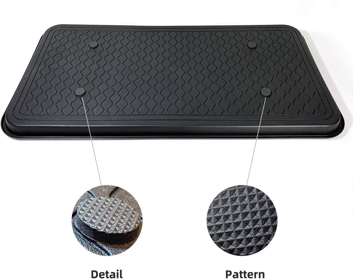 Finorder Multi-Purpose Boot Trays, Set of 2 Black All Weather Heavy Duty Shoe Trays, Pet Feeding Mat, Use for Indoor and Outdoor, 30" x 15" x 1.2"