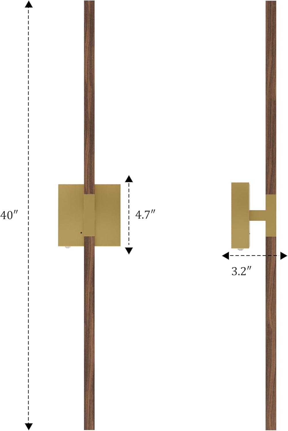 8000mAh Battery Operated Wall Sconce with Remote Control, 3000K-6000K Dimmable Black Wireless Rechargeable Wall Sconces Set of Two with Timer Function for Living Room, Bedroom, Stairwell, TV 24 Inch