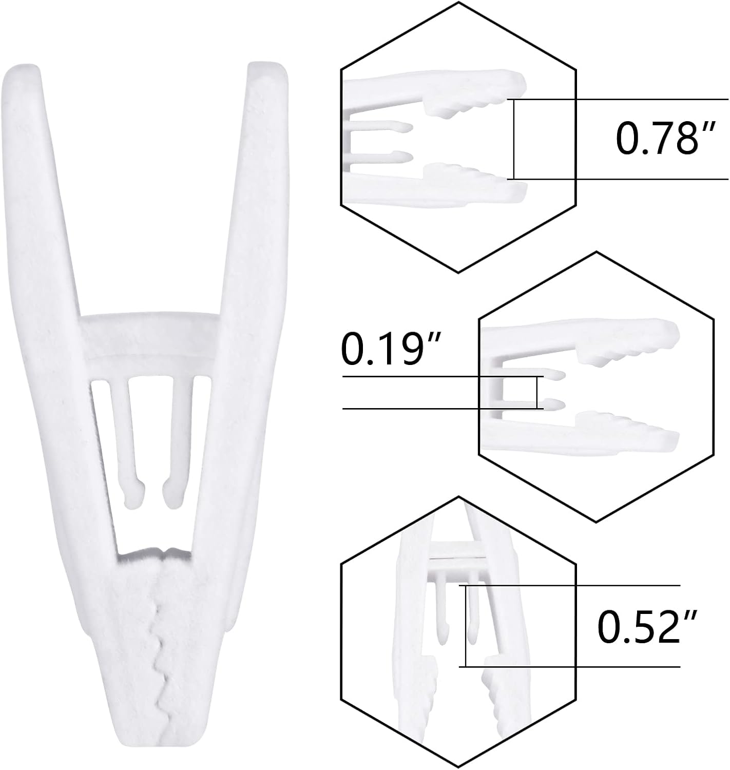 Tinfol Velvet Hanger Clips, 24 Pack Black Pants Hangers Clips, Large Opening Clothes Pin, Strong Finger Flocked Clip Perfect for Use with Slim-line Clothes Velvet Hanger