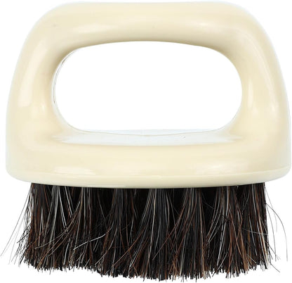 HOMSFOU Horsehair Shoe Cleaning Brush with Soft Bristles and Plastic Handle for Lint-Free Cleaning, Multipurpose Scrubbing Brush for Shoes and Clothes with Hanging Design