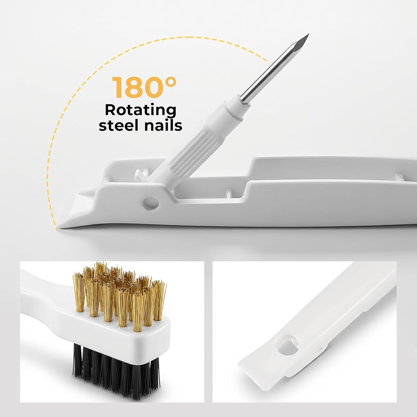 Ymapinc Gas Stove Top Cleaner Set - Kitchen Cleaning Scrub Brush with Cooktop Scraper + Scraper Tool, Household Cleaning Tools & Scrubber for Range Hood Grease Grime