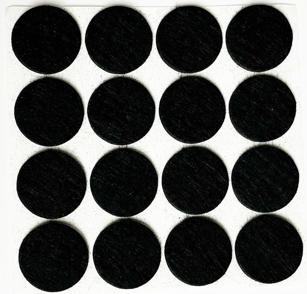 48 Pcs Self Adhesive 1" Round Felt Furniture Pads (White, 1")
