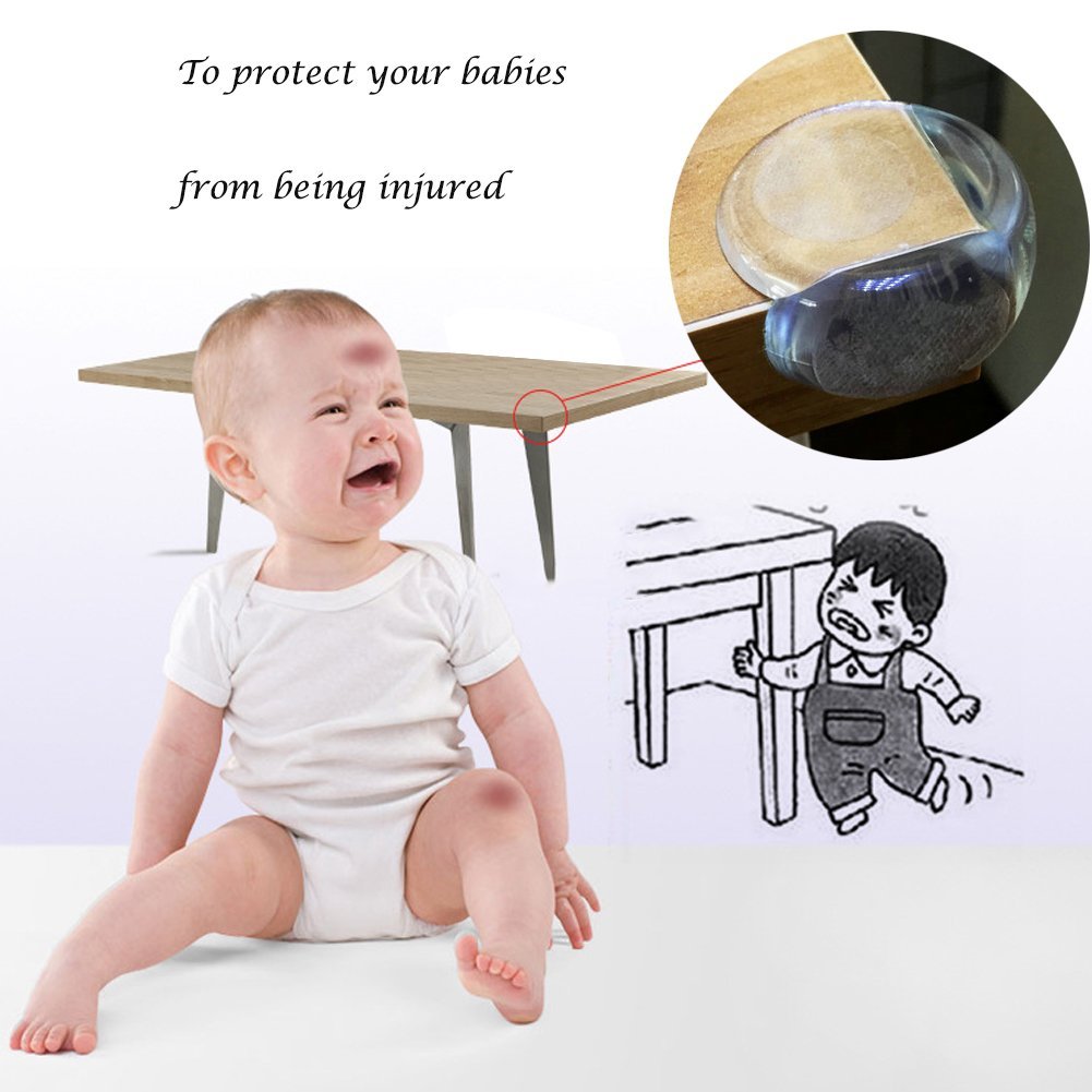 20 Pack Baby Safety Clear Furniture Corner Guards Corner Protector with 3M Adhesive, L-Shaped & Ball-Shaped