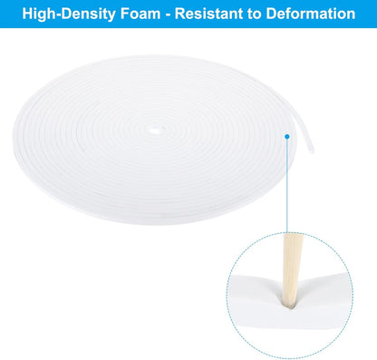 PATIKIL Weather Stripping Door Seal Strip, 3/8 Inch x 1/4 Inch x 32 Ft Self Adhesive Soundproof High Density Foam Tape Insulation for Door Window Air Conditioning, White - Colors B