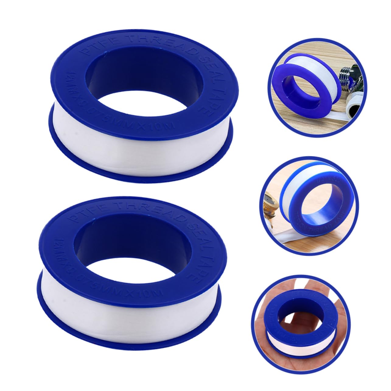 Cabilock 12rolls PTFE Thread Seal Tape for Plumbing High-Temperature Resistant Leak Water Sealing Tape for Pipe Connections for Plumbers and Home Repairs