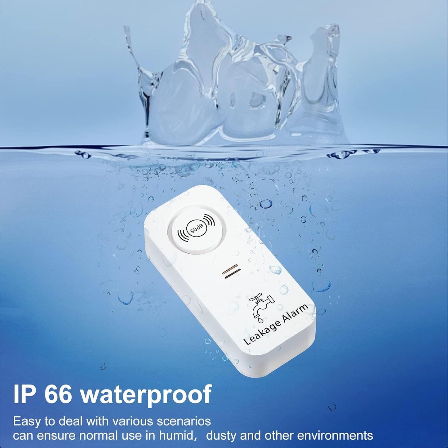 TOWODE Water Detectors Wireless 90dB Alarm Sensor, Sensitive Leak and Drip Alert for Kitchen Bathroom Basement (3 Pack)