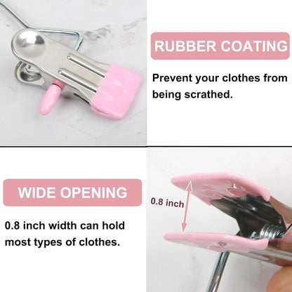 Boot Hangers Clips, 16 Pack Laundry Hooks Hanging Clips Clothes Pins Closet Hanger Organizer Clamps Socks Towel Clips Heavy Duty Clothespins Bulk Hanger Clips for Closet Travel Pants Socks Handbags