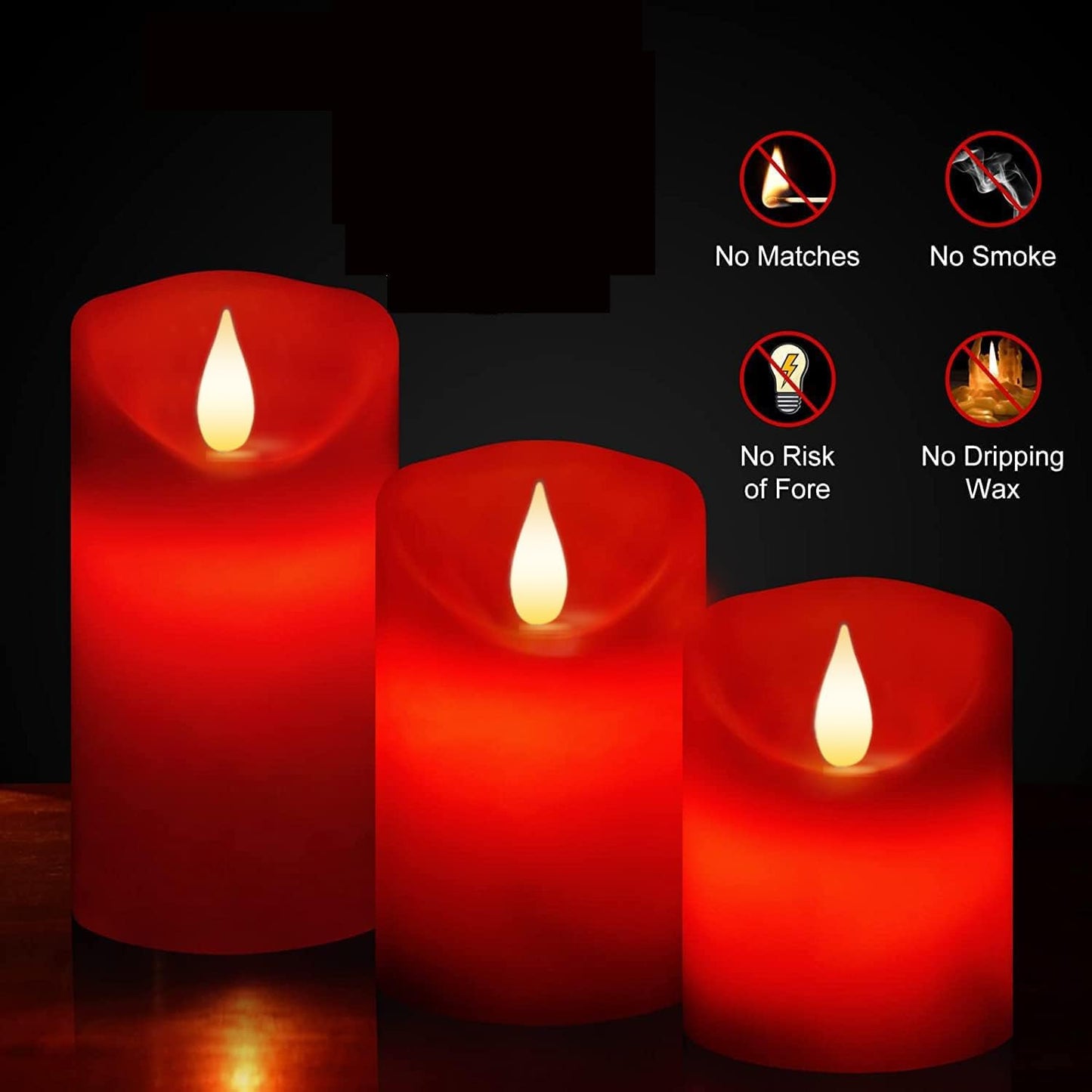Waterproof Flameless Remote Control Candles 2PACK(D3''*H5.5'')Battery Operated Flickering LED Pillar Candle,plastic with 10-Key 24Hours Timer for Outdoor/Indoor Party Garden Lanterns Porch Ivory